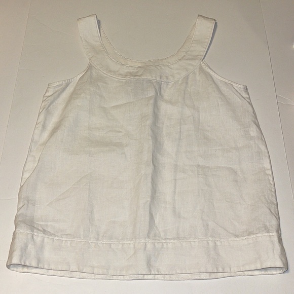 Jones New York White Linen Sleeveless Top - Women’s Size Medium - Picture 4 of 6